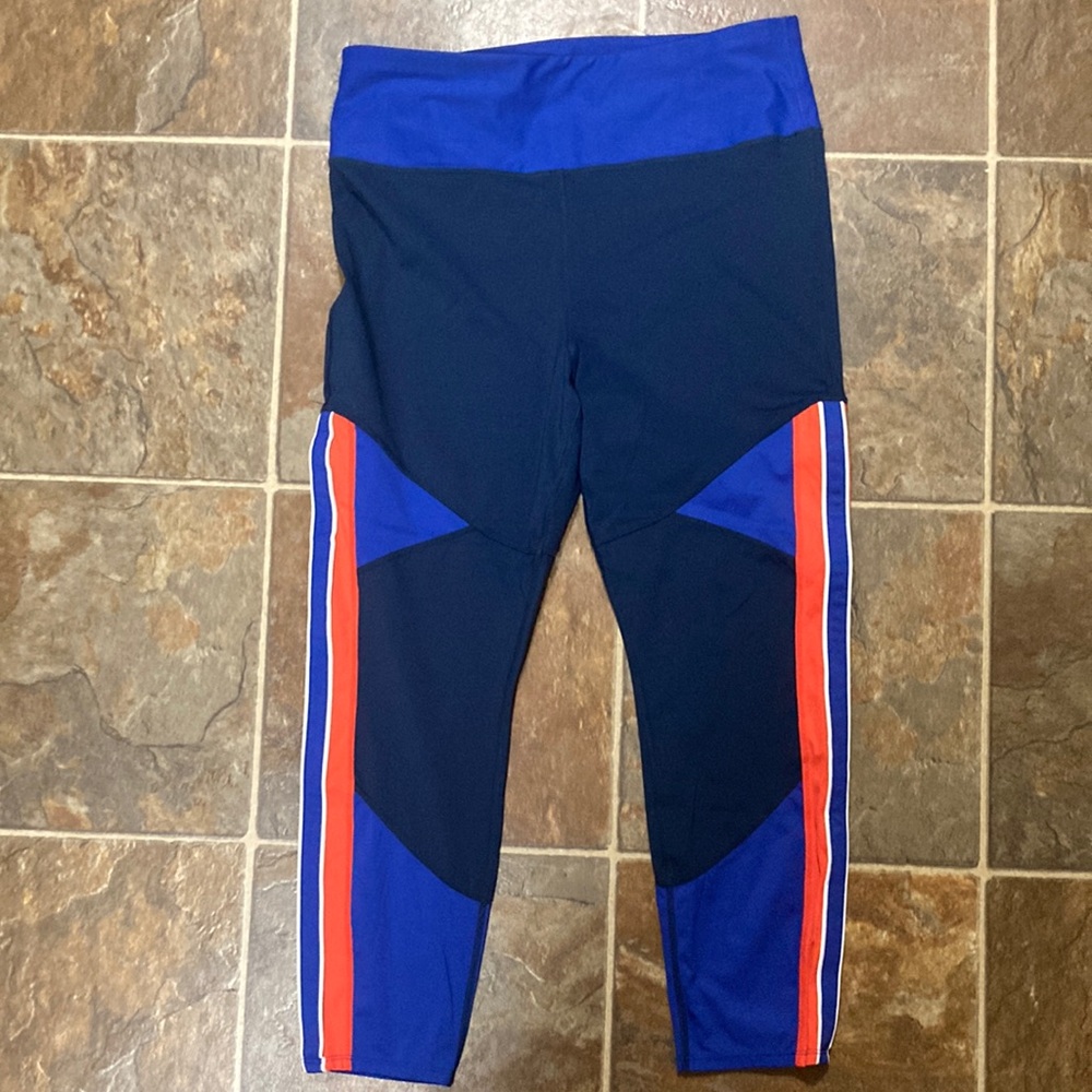 Avia Yoga Women’s Capris - Blue,Navy and Orange